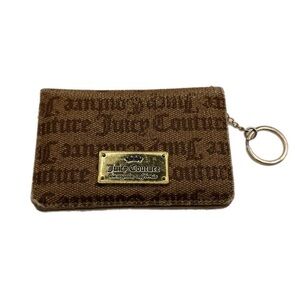Juicy Couture | Brown and Gold Logo Wallet Keychain